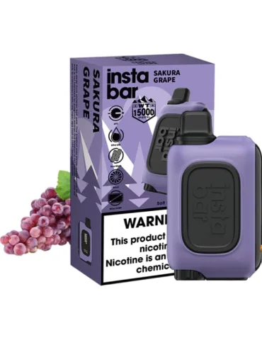 Insta Bar 20mg Sakura Grape 15000puffs Disposable Vape