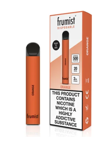 500puffs Disposable e-cigarette Frumist Orange 0mg EXPIRATION DATE 01.01.24.