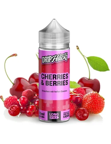 Drip Hacks Cherries & Berries 6mg 120ml 60/40 Prefilled Nicotine E-liquid