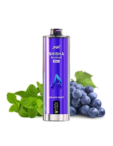 22000 Puff Shisha Hookah Max Grape Mint 20mg- JNR Disposable Vape