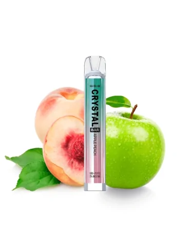 Crystal Bar Apple Peach Disposable Vape Mesh 20mg 600 puffs