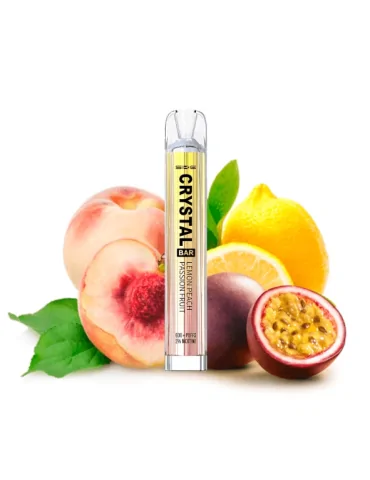 Crystal Bar Lemon Peach Passion Fruit Disposable Vape Mesh 20mg 600 puffs