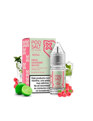 Pod Salt Nexus Fresh Raspberry Mojito 10ml 20mg E liquid