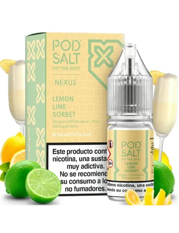 Pod Salt Nexus Lemon Lime Sorbet 10ml 20mg E liquid