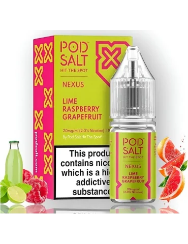 Pod Salt Nexus Lime Raspberry Grapefruit 10ml 20mg E liquid