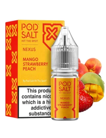 Pod Salt Nexus Mango Strawberry Peach 10ml 20mg E liquid