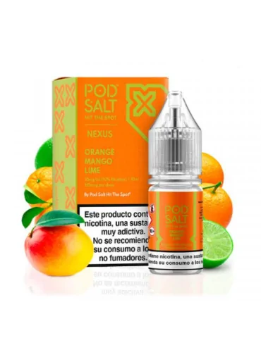 Pod Salt Nexus Orange Mango Lime 10ml 20mg E liquid