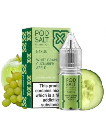 Pod Salt Nexus White Grape Cucumber Apple 10ml 20mg E liquid