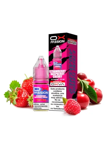 Oxva Ox Passion Nic Salts Strawberry Raspberry Cherry 10mg 10ml E liquid