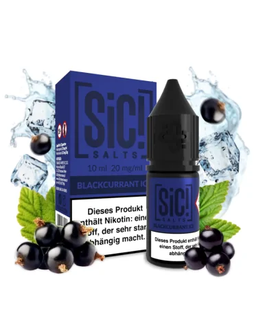 Sic! Nic Salt Blackcurrant Ice 20mg 10ml E liquid