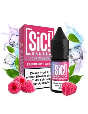 Sic! Nic Salt Raspberry Tea Ice 20mg 10ml E liquid