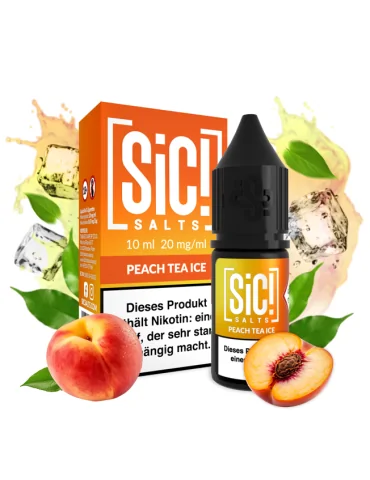 Sic! Nic Salt Peach Tea Ice 20mg 10ml E liquid