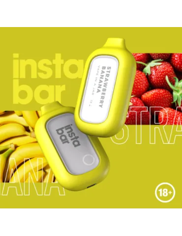 Insta Bar Strawberry Banana 5000 puffs 20mg Disposable Vape Expired on 11.05.2024