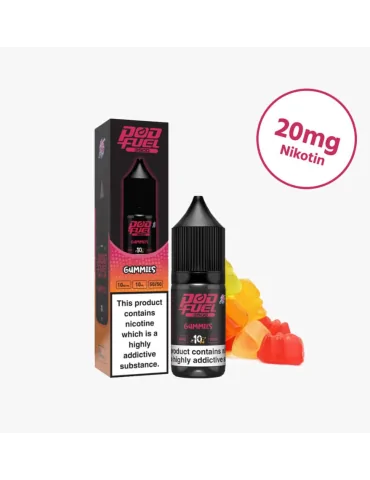 Pod Fuel Gummies 10ml 10mg Nic Salt E liquid