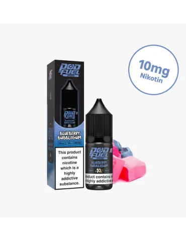 Pod Fuel Blueberry Bubblegum 10ml 10mg Nic Salt E liquid