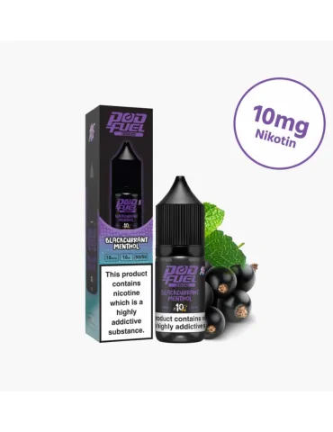 Pod Fuel Blackcurrant Menthol 10ml 10mg Nic Salt E liquid