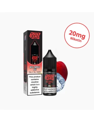 Pod Fuel Red Apple Ice 10ml 20mg Nic Salt E liquid