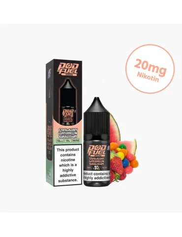 Pod Fuel Strawberry Watermelon Bubblegum10ml 20mg Nic Salt E liquid