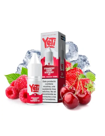 Yeti Nic Salt Strawberry Cherry Raspberry Ice 10mg 10ml E liquid