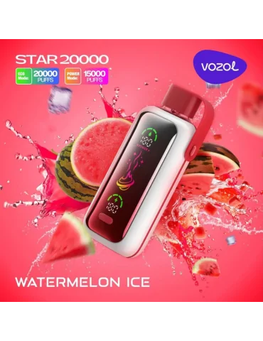 Vozol Star 20000 puffs Watermelon Ice 5% Disposable Vape