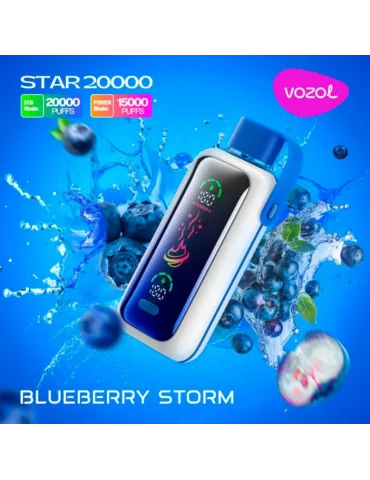 Vozol Star 20000 puffs Blueberry Storm 5% Disposable Vape