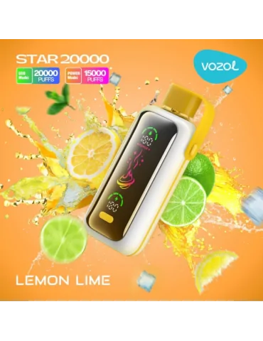 Vozol Star 20000 puffs Lemon Lime 5% Disposable Vape