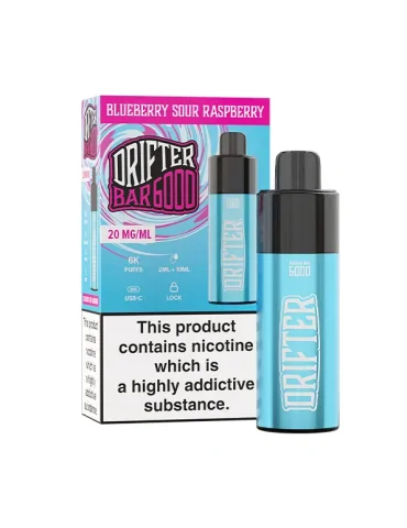 Drifter Bar Blueberry Sour Raspberry 20mg 6000puffs Disposable Vape