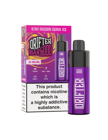 Drifter Bar Kiwi Passionfruit Guava Ice 20mg 6000puffs Disposable Vape