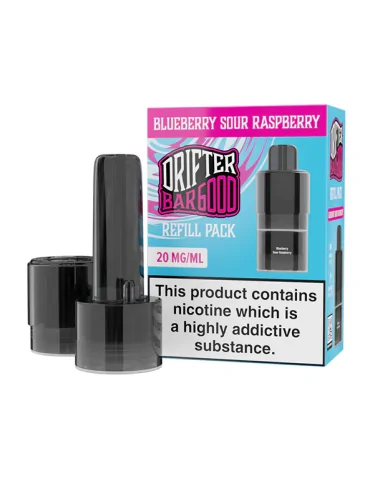 Drifter Bar Blueberry Sour Raspberry 20mg 6000puffs Prefilled Pods