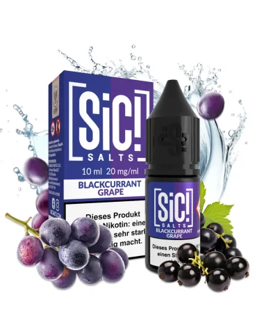 Sic! Nic Salt Blackcurrant Grape 20mg 10ml E liquid