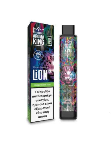 Aroma King Pod Cartridge Lion Mango Passion Fruit 20mg 700puffs Expiration Date 01.05.25.