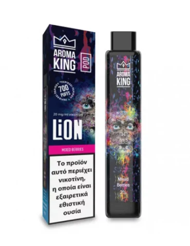 Aroma King Pod Cartridge Lion Mixed Berry 20mg 700puffs Expiration Date 01.05.25.