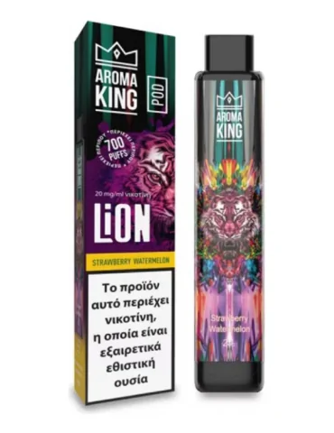 Aroma King Pod Cartridge Lion Strawberry Watermelon 20mg 700puffs Expiration Date 01.05.25.