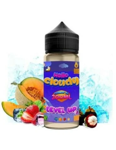 Ripe Strawberries and Juicy Melon Hello Cloudy Level UP 0mg 200ml 5050