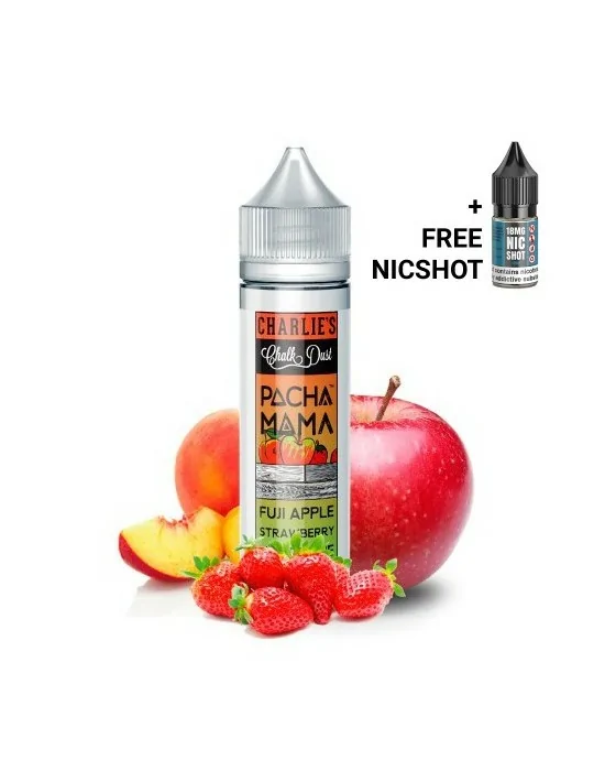 Fuji Apple Strawberry Nectarine ZHC Mix Pachamama 50ml 0mg 70/30