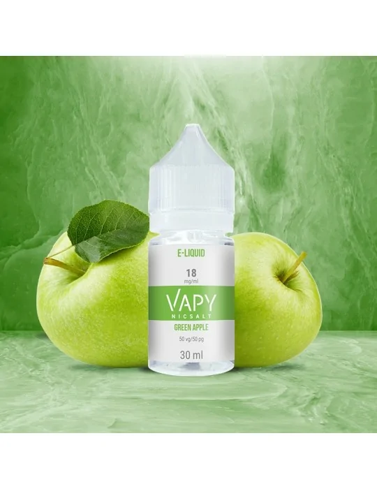 Nic Salt Vapy Green Apple 18mg E-liquid 30ML 50/50