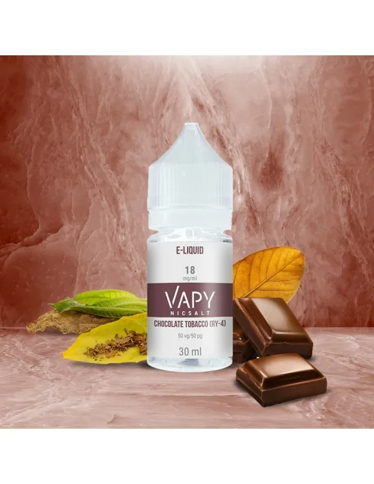 Nic Salt Vapy Chocolate Tabacco 18mg E-liquid 30ML 50/50
