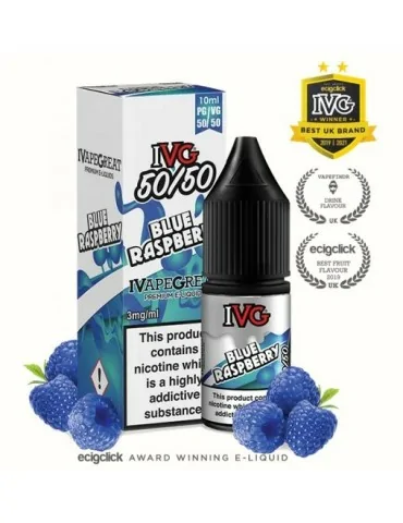 IVG Blue Raspberry 50:50 10ml 18mg Nicotine E-liquid
