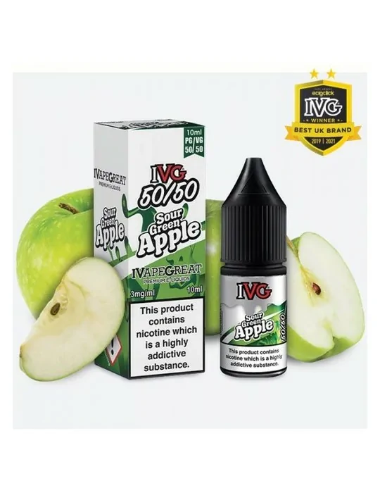 IVG Sour green apple 50:50 10ml 18mg