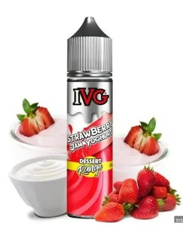 IVG Prefilled 60ml 20mg Nic Salt Strawberry Jam Yogurt 50/50 Nikotinsalt E-væske