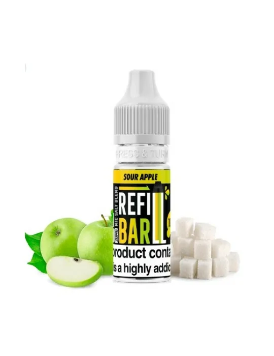 Refill Bar Salts Sour Apple 10ml 20mg