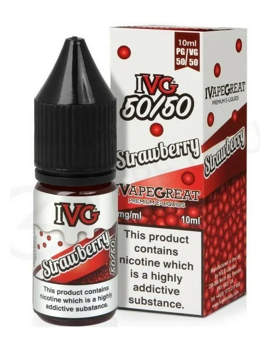 Ivg Strawberry 18mg 10ml 50/50 e-liquid