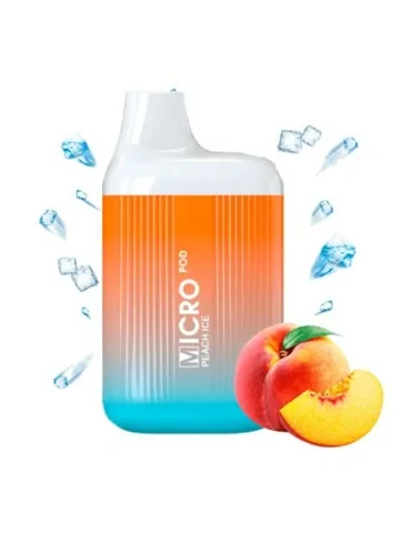 Micro Pod Disposable Peach Ice 20mg 600 Puff Mesh Coil