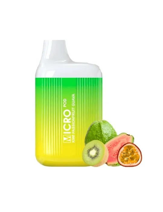 Micro Pod Disposable Kiwi Passionfruit Guava 20mg 600 Puff Mesh Coil