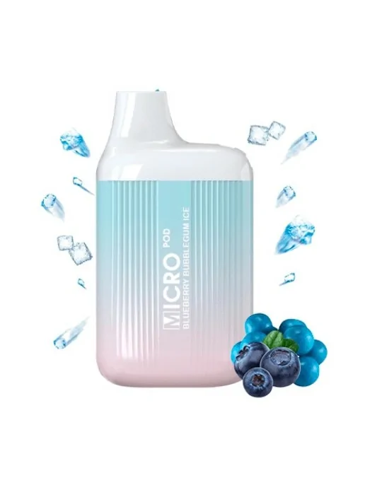 Micro Pod Disposable Blueberry Bubblegum Ice 20mg 600 Puff Mesh Coil