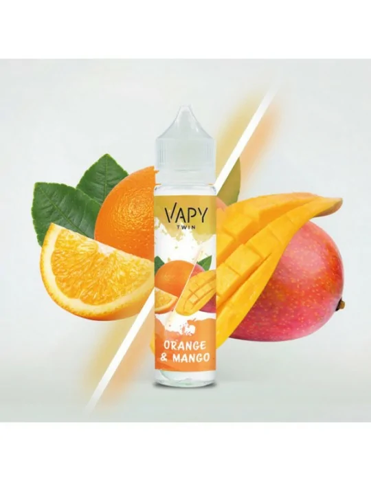 Prefilled 20mg VAPY TWIN Orange & Mango 60ml Nic Salt E-liquids