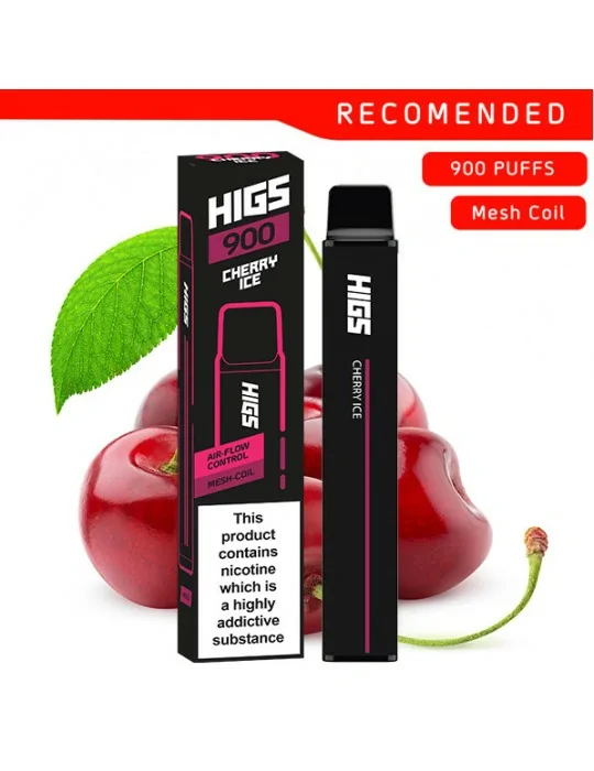 HIGS XL 900 puffs Cherry Ice Mesh-Coil 20mg disposable e-cigarettes