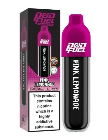 Pod Fuel Pink Lemonade Disposable Vape Mesh 20mg 600puffs