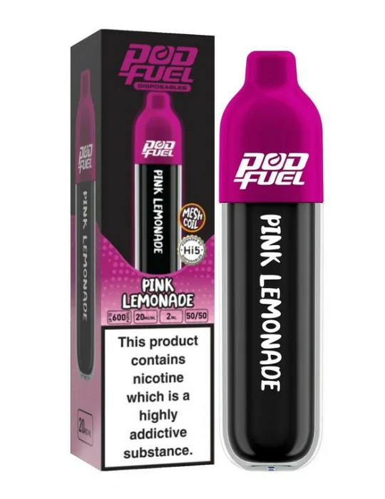 Pod Fuel Pink Lemonade Disposable Vape 20mg 600puffs