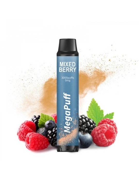 3000 Puffs Mixed Berry ZERO NICOTINE 0mg - MegaPuff Disposable Vape